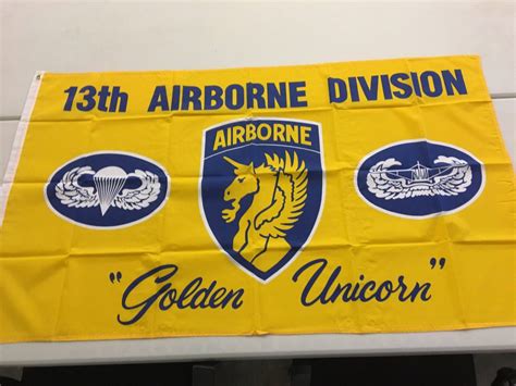 13th Airborne Golden Unicorn Flag 3 X 5 Ft Standard