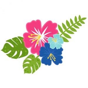 Hawaiian Flowers SVG in 2020 | Scrapbook flowers, Hawaiian flowers, Flower svg