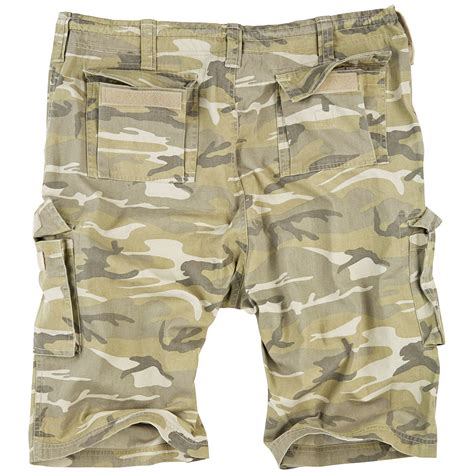 Surplus Stars Bermuda Mens Military Combat Cargo Army Shorts Desert