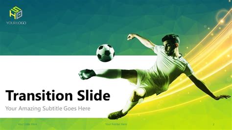 Soccer Modern Powerpoint Template Green Version Showeet