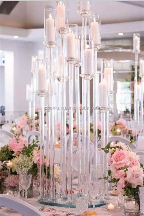 100cm Tall Factory Wholesale Crystal Glass Candelabra Centerpieces