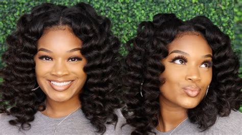 easy wand curls on blow out natural hair youtube