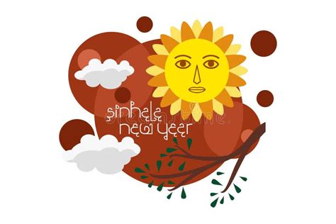 Traditional Sinhala Hindu New Year Vector Illustration Stock Vector