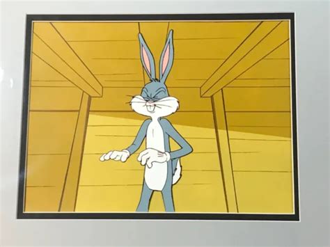 Vintage Animation Production Cel Of Bugs Bunny Production Bg 1970