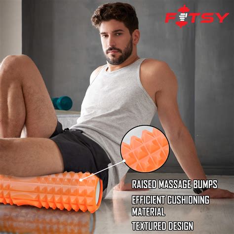 Fitsy Trigger Point Yoga Foam Roller For Deep Tissue Massage Exercise