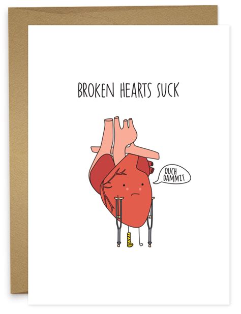 Broken Hearts Suck Card Humdrum Paper