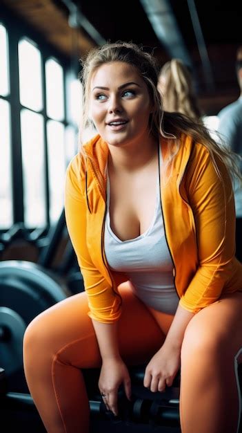 Premium Ai Image Obese Overweight Woman Exercising Every Day In The