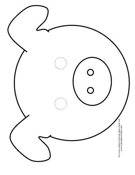 Free Print Pig Mask Coloring Pages Coloring Pages