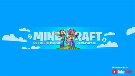 Minecraft Gaming Youtube Banner Template Tubeskills