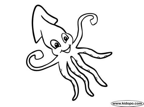 Free printable squid coloring page (pdf format) to download and print. Squid coloring page