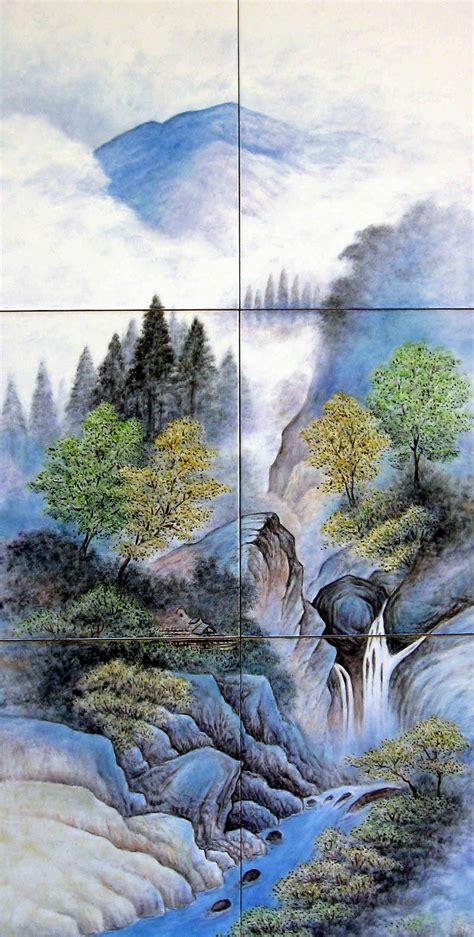 See more ideas about japanese landscape, landscape, japanese garden. Sansui Ga Landscape Painting Japanese bath decor tile mural