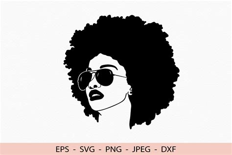 African American Girl Sunglasses Svg Dxf Graphic By Greatsvg · Creative