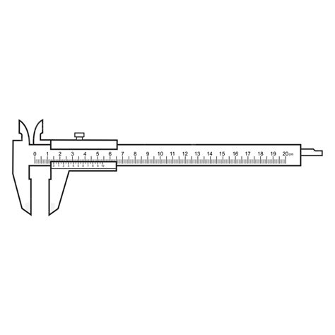 Illustration Vector Graphic Of Vernier Caliper Manual Scale Isolated On