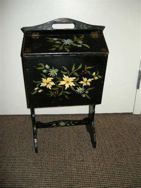 Old Wooden Sewing Stand Wtole Style Flowers Vintage Sewing Machines