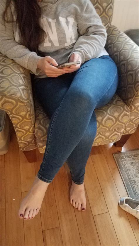 Candid Homemade And All Original Pics — My Pretty Wife Painted Her Toes A Cute Purple Last