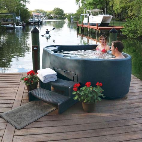 AquaRest Spas Select Person Plug And Play Hot Tub With Stainless Jets And LED Waterfall