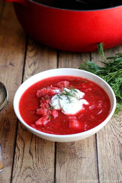 classic russian borscht recipe Красный Борщ girl and the kitchen