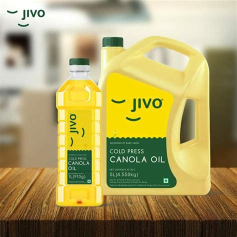 Jivo Cold Pressed Canola Oil 5l 1l Jiomart
