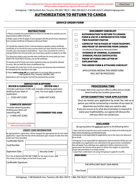 Canada Application Immigration Fill Online Printable Fillable
