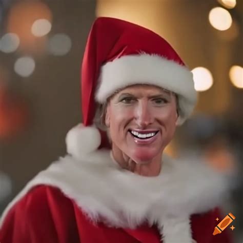 Gavin Newsom Dressed As Santa Claus