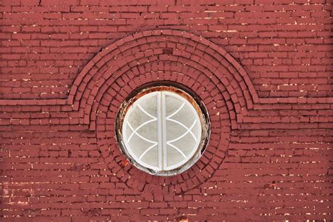 Old Round Window On Red Brick Free Stock Photo Public Domain Pictures