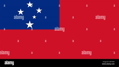 Official Large Flat Flag Of Samoa Horizontal Stock Photo Alamy