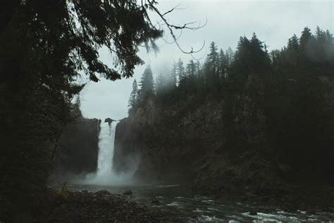 Pin By Scottmocean On Forest Dark And Moody Waterfall Nature