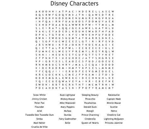 Disney Princess Word Search Wordmint Riset