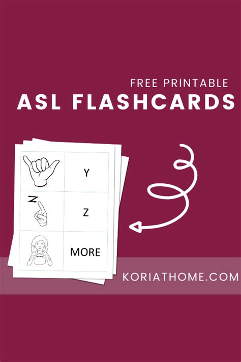 Freebie Friday Free Printable Asl Alphabet Flashcards Pack