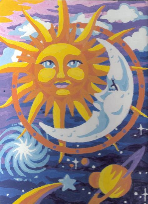 Sun And Moon By Sasarai Chan On Deviantart Moon And Sun Painting