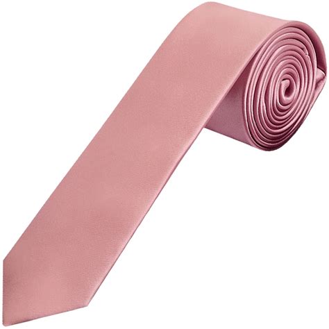 Dusty Pink Skinny Satin Tie
