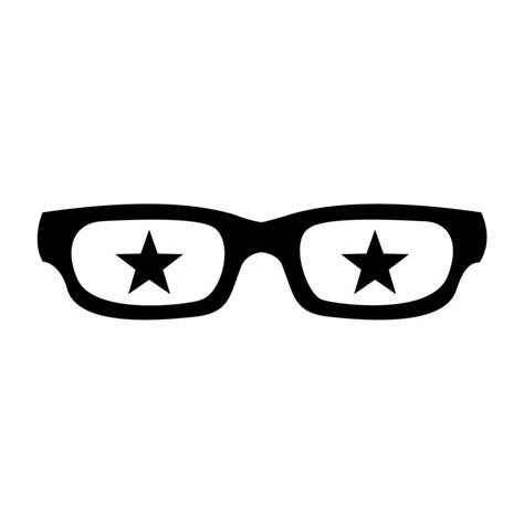 Star Glasses Icon Black And White Style 8461948 Vector Art At Vecteezy