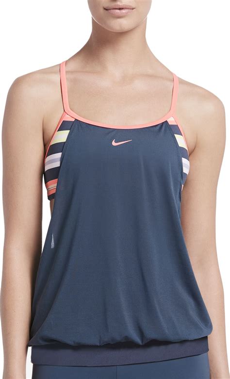 Nike Nike Womens Layered Sport T Back Tankini Swim Top