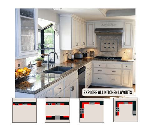 Sometimes remodeling a kitchen is mostly a matter of updating appliances, countertops, and cabinets, but to really get to the very core and essence of a kitchen, you and your contractor may need to rethink the entire plan and flow of the kitchen. Kitchen Layout Ideas Planner - Examples & Images