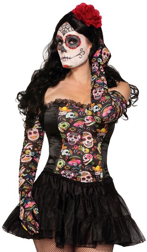 Day Of The Dead Costume Red Dia De Los Muertos Day Of The Dead Plus