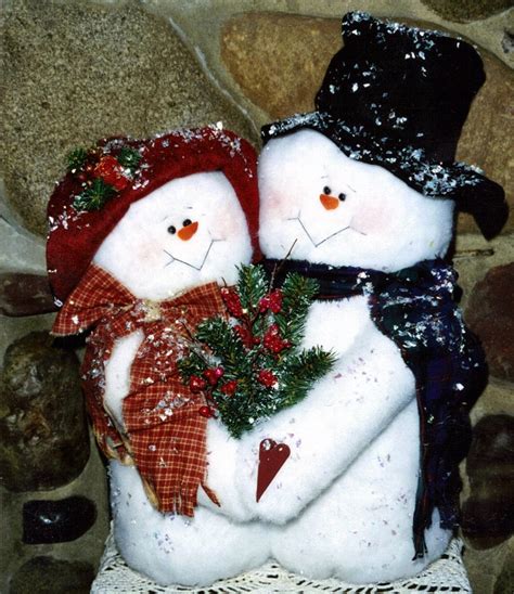 Snow Love Pattern For An 18 Snowman Couple Etsy