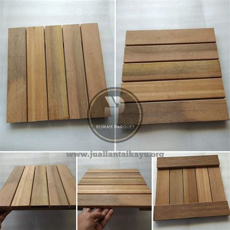 Decking tile kayu bengkirai kebun-kolam-teras | Shopee Indonesia