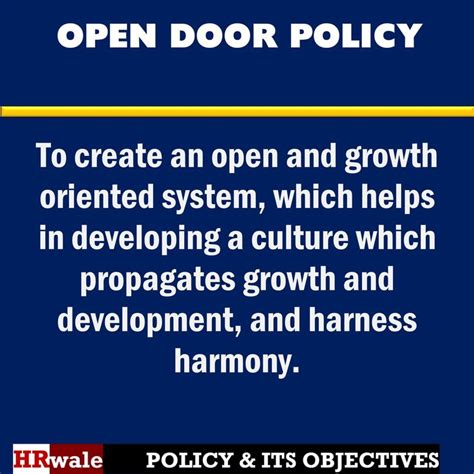 Open Door Policy Open Door Policy Human Resource Management Human