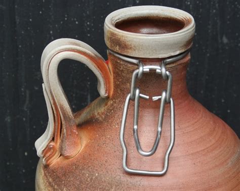 Ceramic Beer Growler Handthrown Wood Fired 64 Oz Pottery Etsy Canada