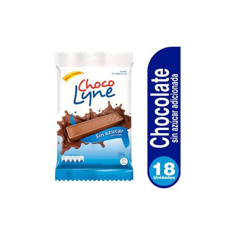 Chocolatina Choco Lyne Con Leche Sin Azucar Paquete X18 Chocolyne