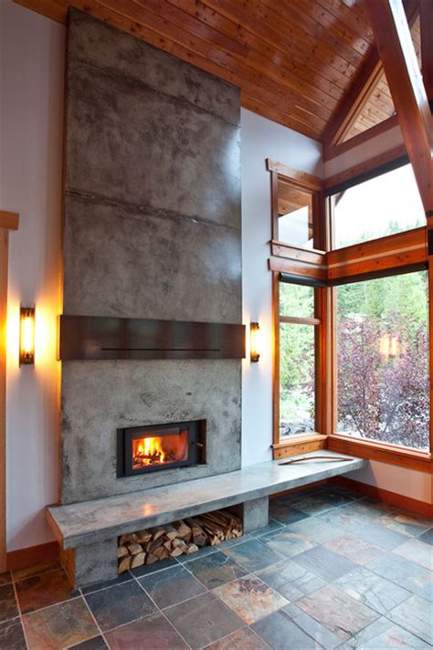 Mountain Modern Home Fireplace Renovation Rustic