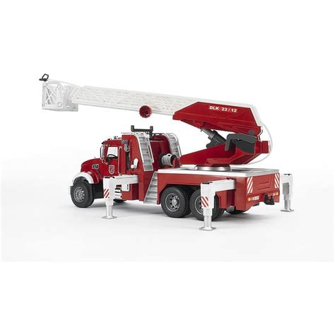 Bruder Mack Granite Fire Engine With Slewing Ladder And Water Pump