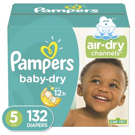 Pampers Baby Dry Extra Protection Diapers Size 5 132 Ct