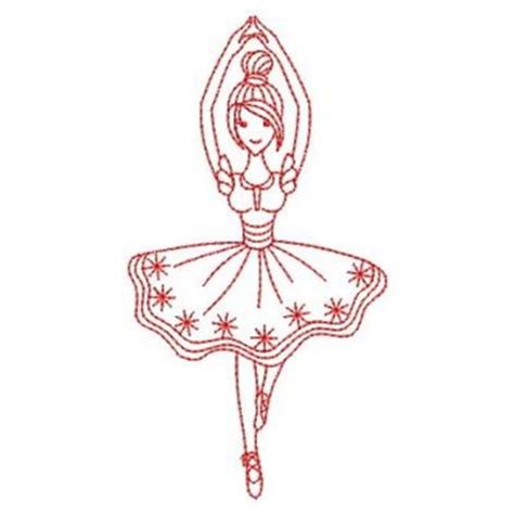 Redwork Ballerina Embroidery Designs Machine Embroidery Designs At