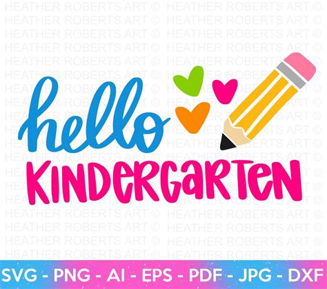 Hello Kindergarten Svg Kindergarten Svg Back To School Svg Etsy
