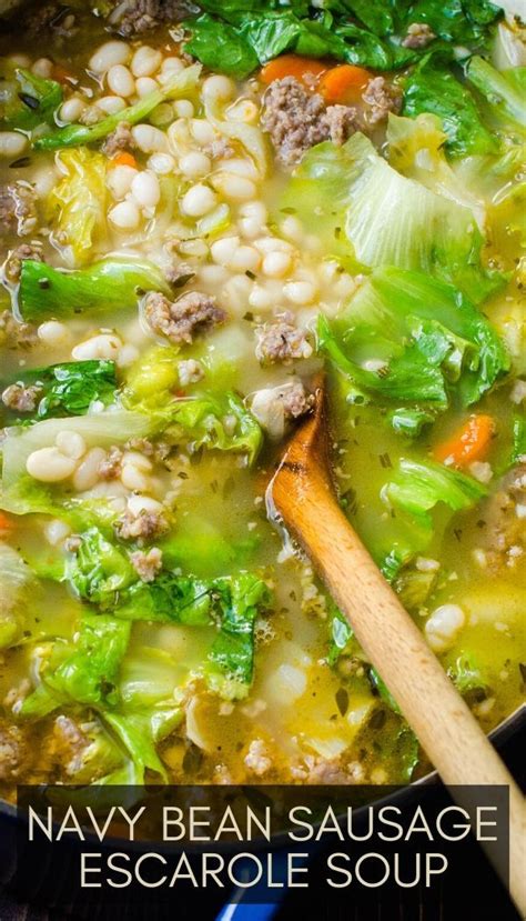 Add garlic and cook until golden brown, 6 to 8 minutes. Sausage Escarole and Beans Make The Best Soup | Recipe ...