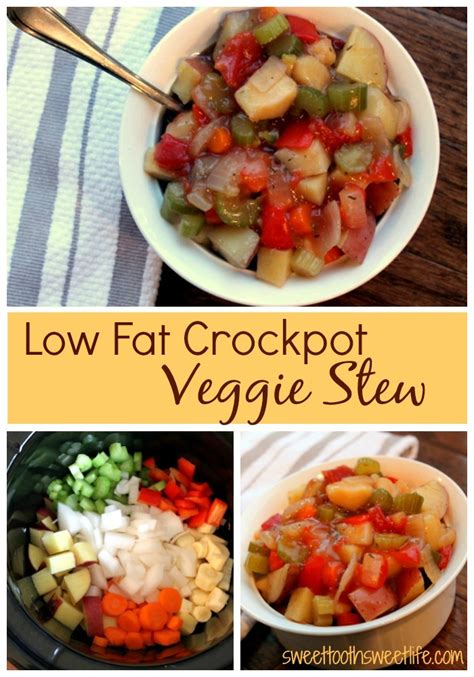 Common ingredients & 15 min prep. Low Fat Crockpot Veggie Stew