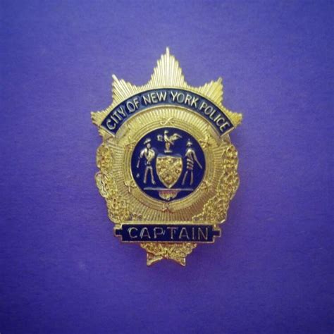 Nypd Police Captain Mini Badge Org Badge