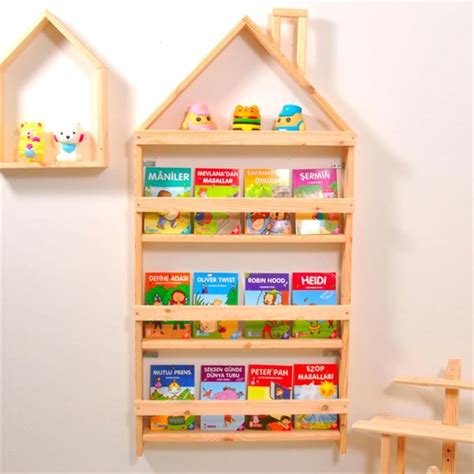 Ocuk Odas E Itici Montessori Kitapl K Mobilya Raf Duvar Raf Markaawm