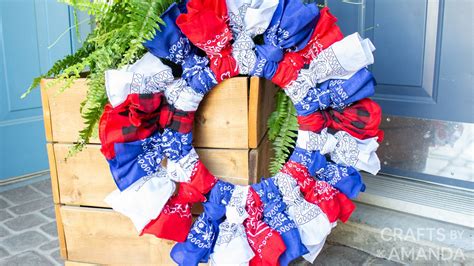 Patriotic Bandana Wreath Crafts By Amanda Fkakidstv